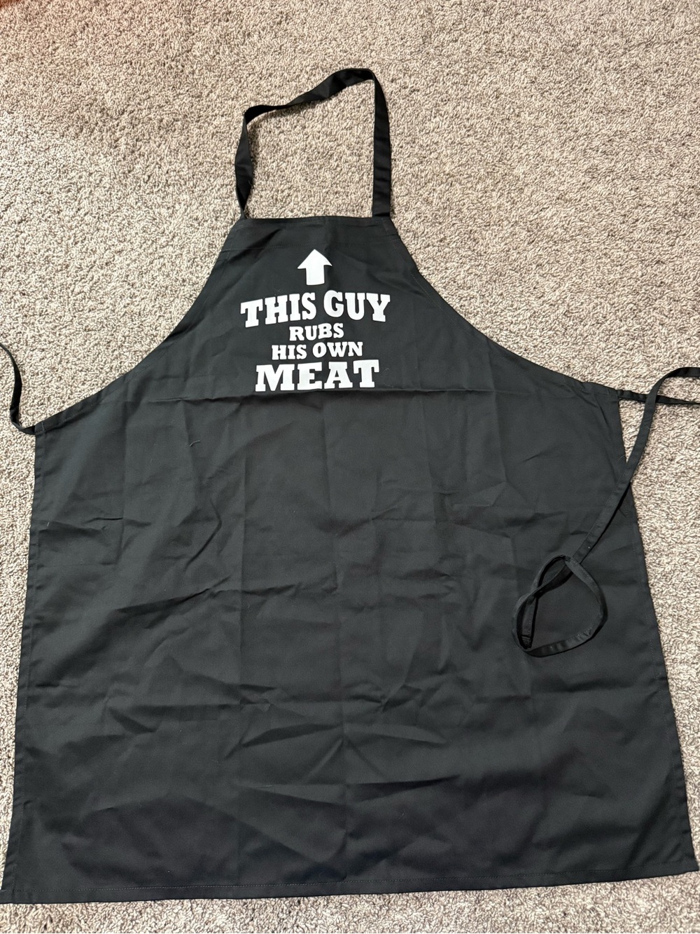 Black 'This Guy Rubs His Own Meat' BBQ Apron - Unbranded